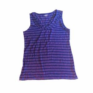 Loft Womens Purple Sleeveless Blouse Sz M